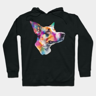 Surrealism art style dog, vibrant, calm brown eyes #4 Hoodie